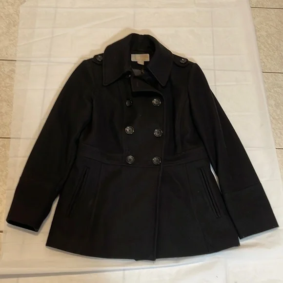 Michael Kors women’s black pea coat size S - Picture 1 of 14